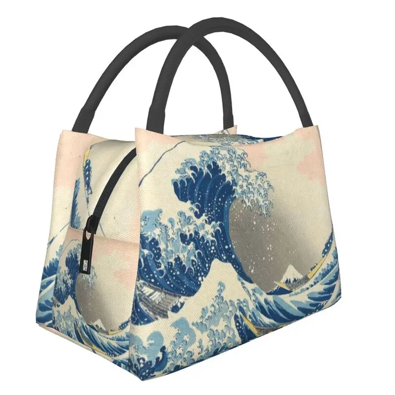 

Портативный Ланч-бокс под большой волной Kanagawa Katsushika Hokusai, женский водонепроницаемый термоохладитель, изолированный Ланч-бокс
