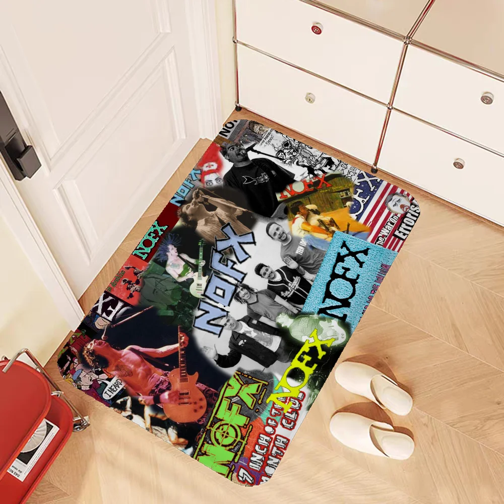 Punk Band N-NOFX Floor Mat Non-Slip Laundry Room Decor Balcony Child Living Household Carpets
