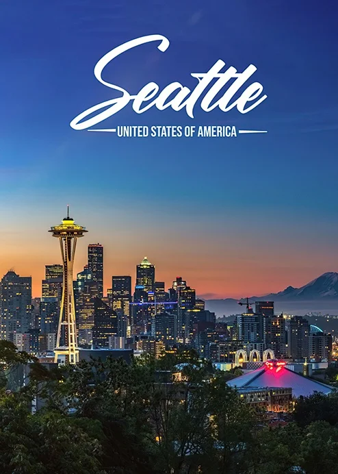 

Постер с изображением города