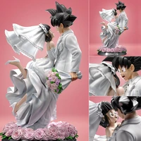 dragon ball dbz anime figure son goku chichi doll marry figure anime pvc figuras wedding decor toy adults collectible model gift