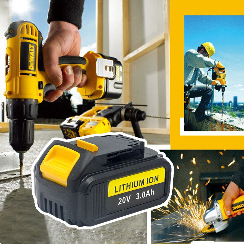 

20V 3Ah Power Tools Convenience Batteries For DEWALT DCB180 DCB181 DCB182 DCB201 DCB201-2 DCB200 DCB200-2 DCB204-2 Fast delivery