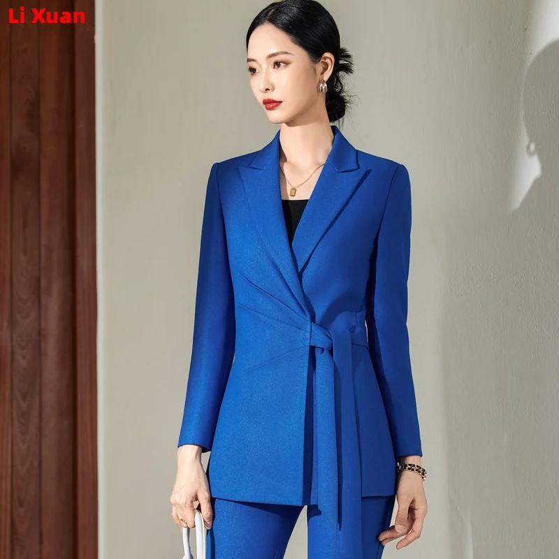 High Quality Autumn Winter Formal Ladies Blazer Women Business Suits with Sets Work Wear Office Uniform 4XL Size Pants Jacket