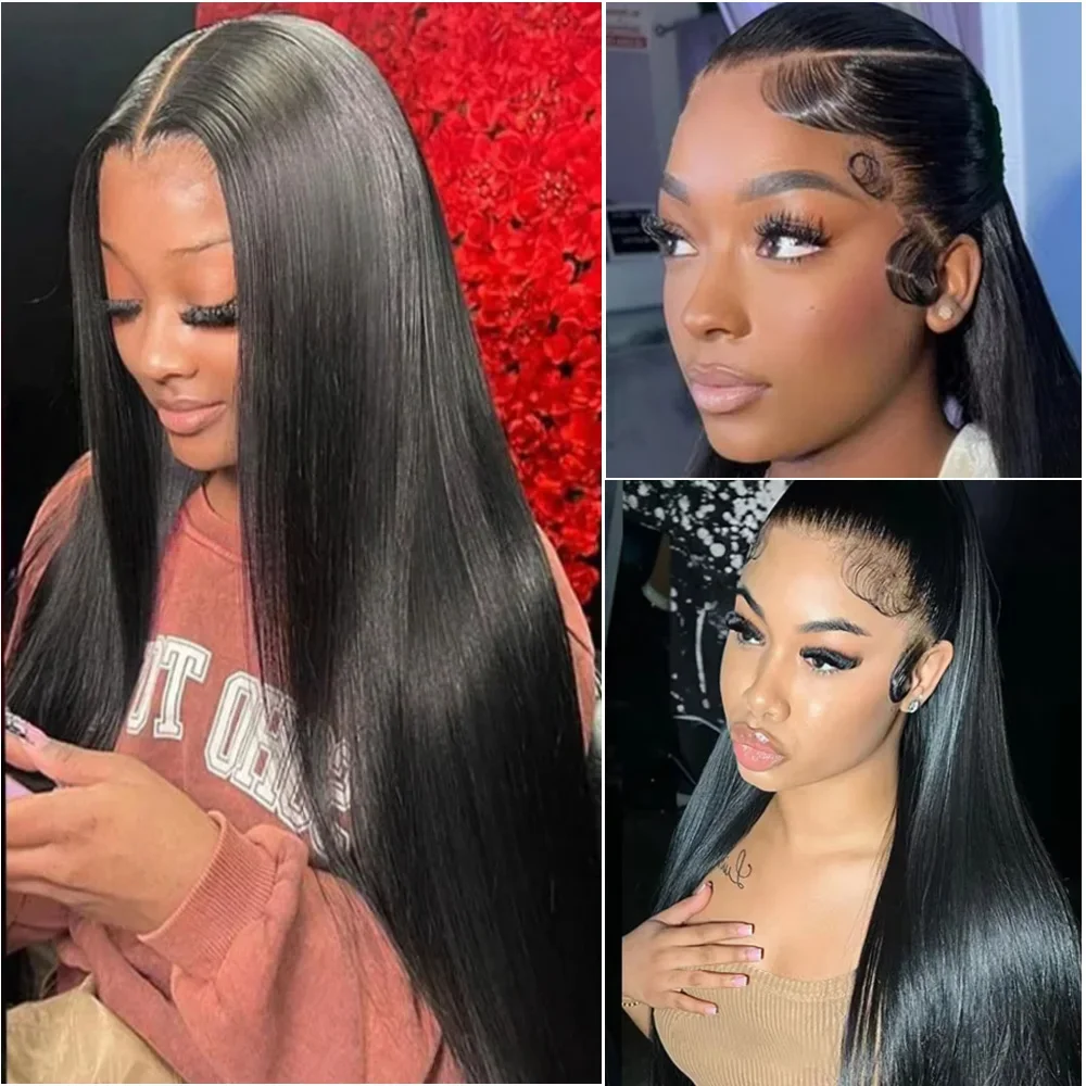 Bone Straight 360 Full HD Парик из натуральных волос на кружеве 13x6 Hd Парики с закрытием