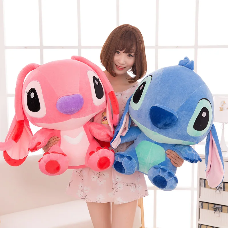 

Big Size Disney Lilo & Stitch Plush Stuffed Doll Cartoon Kawaii Animal Couple Sleeping Pillow Softmaterial Toy for Children Gift