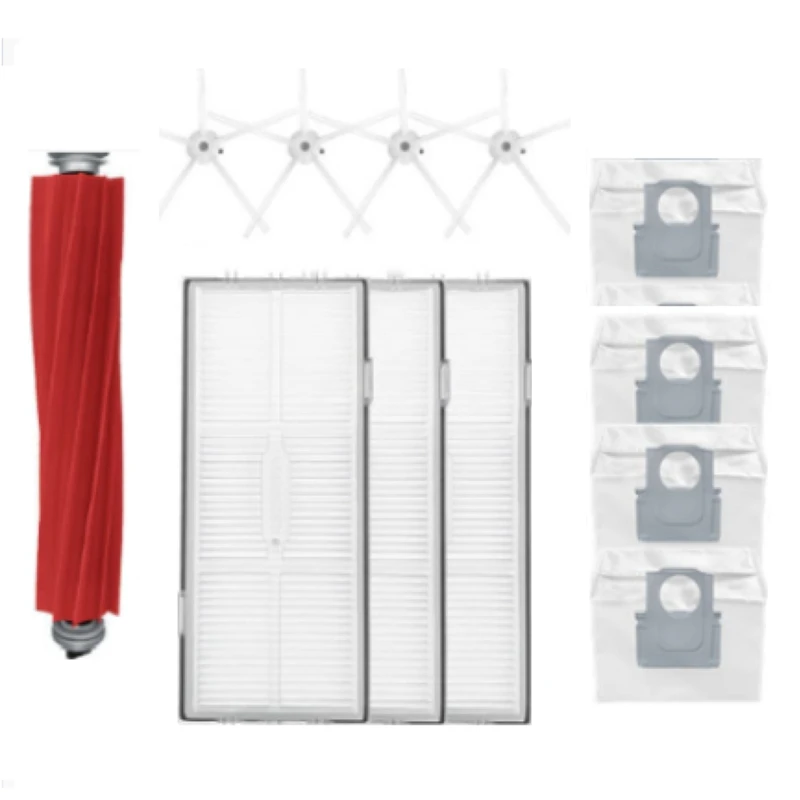 

Основная белая пятиугольная щетка для Roborock S7 Maxv Ultra/T8plus, антибактериальная ткань, одноразовый тканевый фильтр, пылевые пакеты