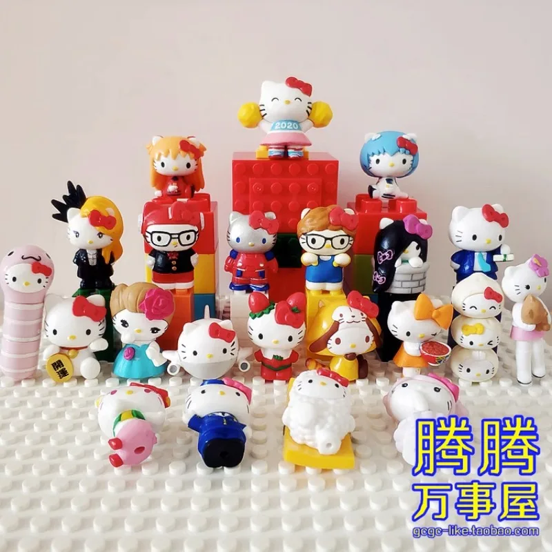 

Anime Sanrio decoration HelloKitty cat doll COS movie anime EVA midnight bell cute doll assembly decoration model