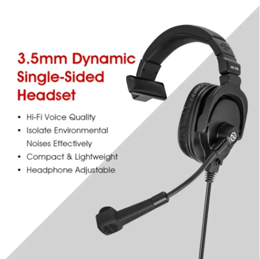 Беспроводная гарнитура Hollyland для внутренней связи 3 5 мм динамическая с одним ухом