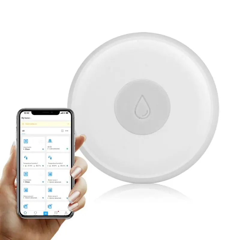

Умный беспроводной датчик утечки воды Zigbee, детектор с оповещением об обнаружении уровня воды