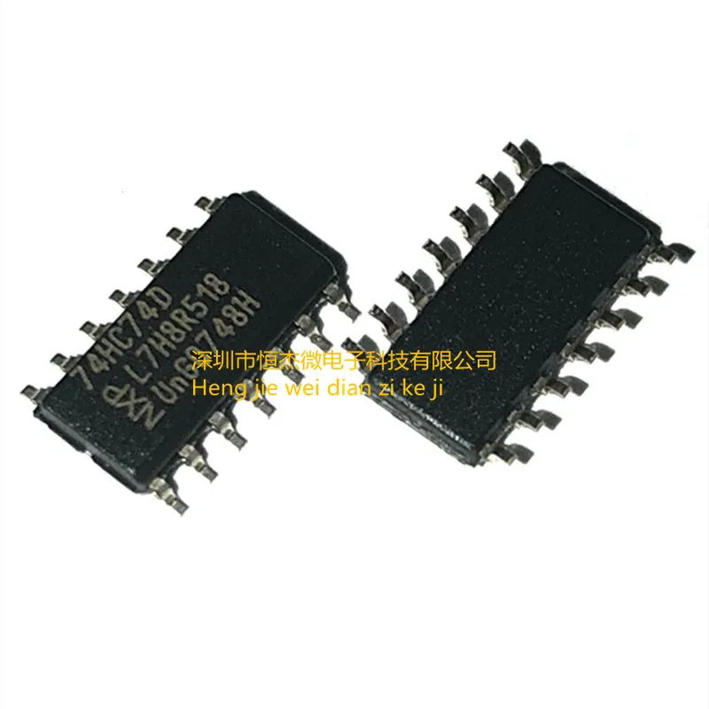 

10PCS/ New original imported 74HC74D logic chip non-gate CMOS Schmitt trigger SOP-14