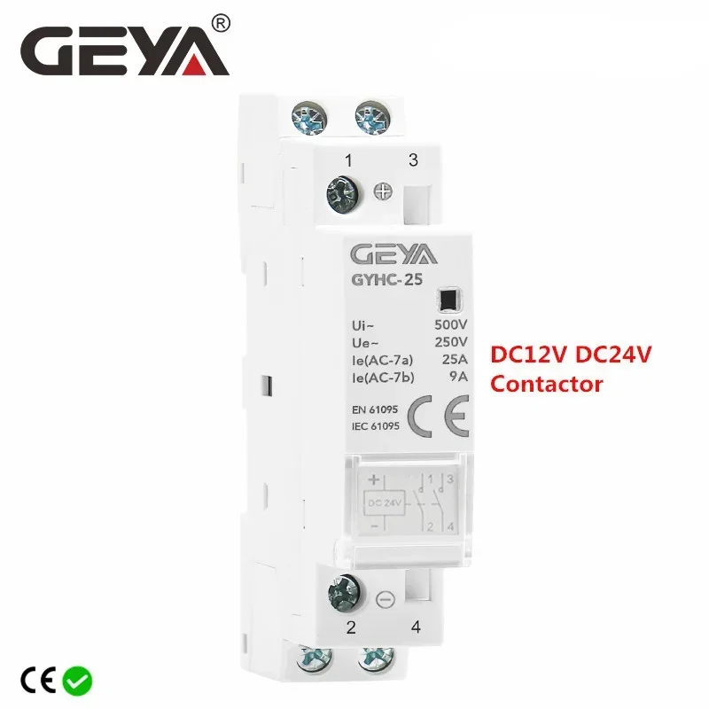 

GEYA Модульный контактор DC24V 25A