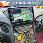 Беспроводная Автомобильная магнитола CarPlay с голосовым ИИ на Android 11, стереомагнитола с GPS ДЛЯ Huyndai Genesis Coupe 2013 2014, головное устройство с мультимедийным видеоплеером