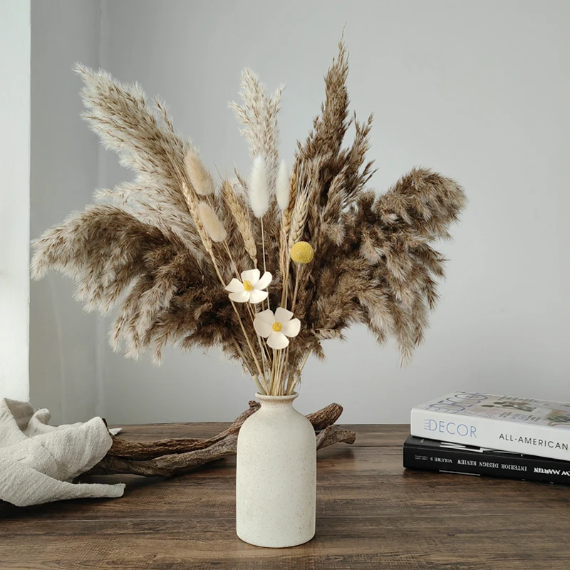 

Natural Pampas Grass Decor Dried Flowers for Vase Boho Home Decor Pompas Floral Bouquet for Wedding Living Room Decor Farmhouse