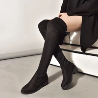 women long boots over the knee thick bottom super high hollow heel ladies boots square toe zipper waterproof fashion boots