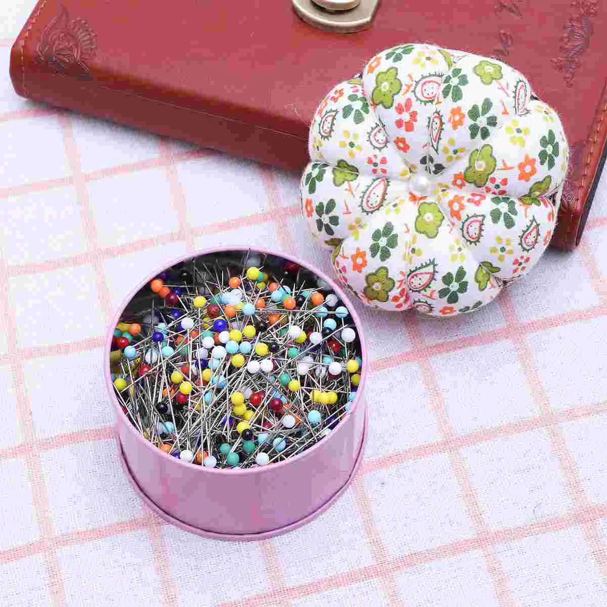 

500pcs 38mm Sewing with Pin Cushions Multicolor Glass Quilting Sewing Accessories for Dressmaker 38mm