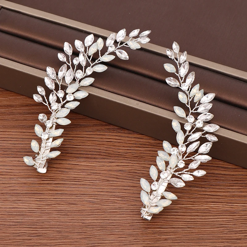 

Aksesoris Rambut Pengantin Wanita Pernikahan Rambut Klip Bulang Handmade Sliver Crystal Ikat Kepala Pernikahan Tiara Rambut Peng