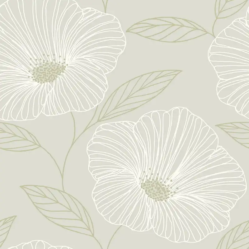 

Brewster Mythic Light Grey Floral Wallpaper Home Decor Wallpaper