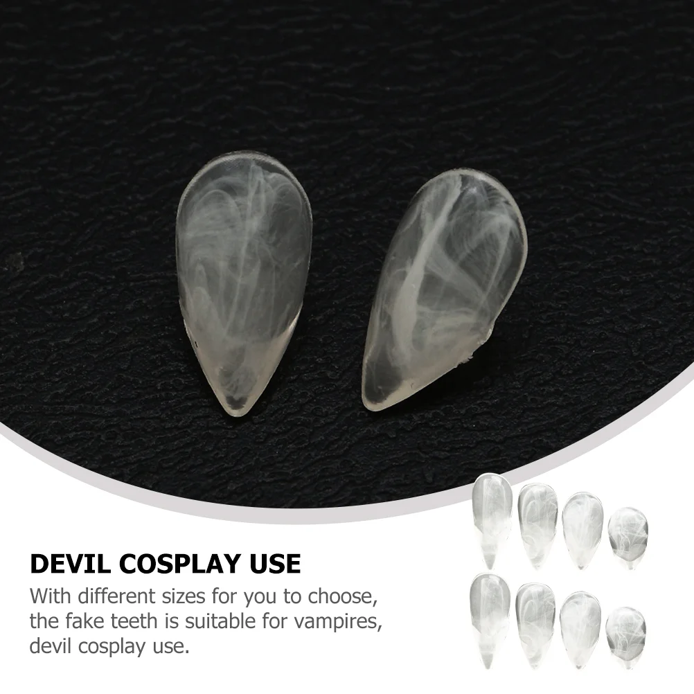 4 пары протезов вампира поддельные клыки реквизит косплей зомби реалистичные