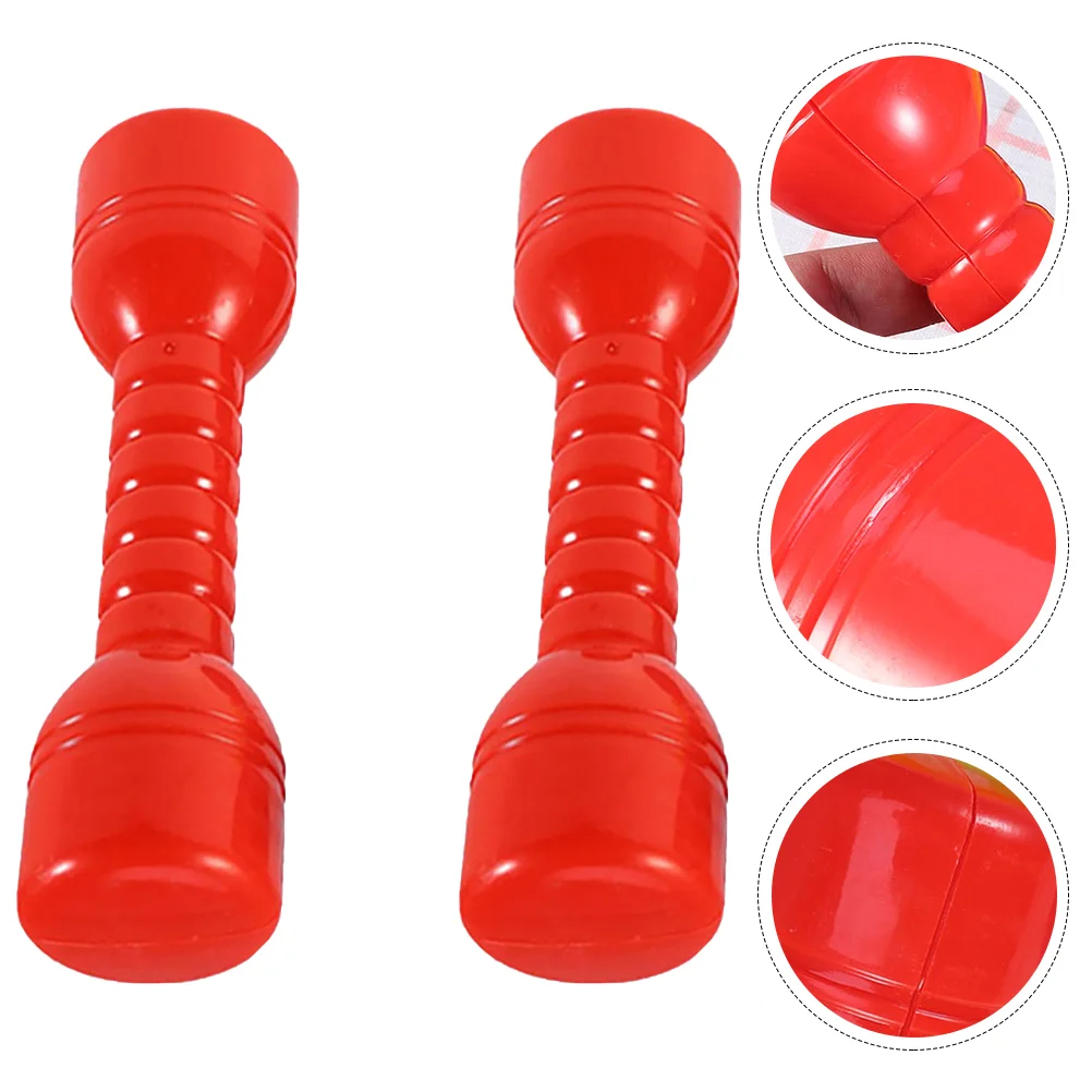 

2pcs Ergonomic Plastic Dumbbells Hand Bars Children Morning Exercise Barbells