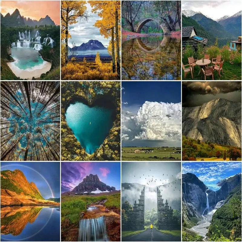 

CHENISTORY 60x75cm Frame Diy Painting By Number For Adults Forest Scenery Picture By Numbers Handpainted Acrylic Paint On Canvas