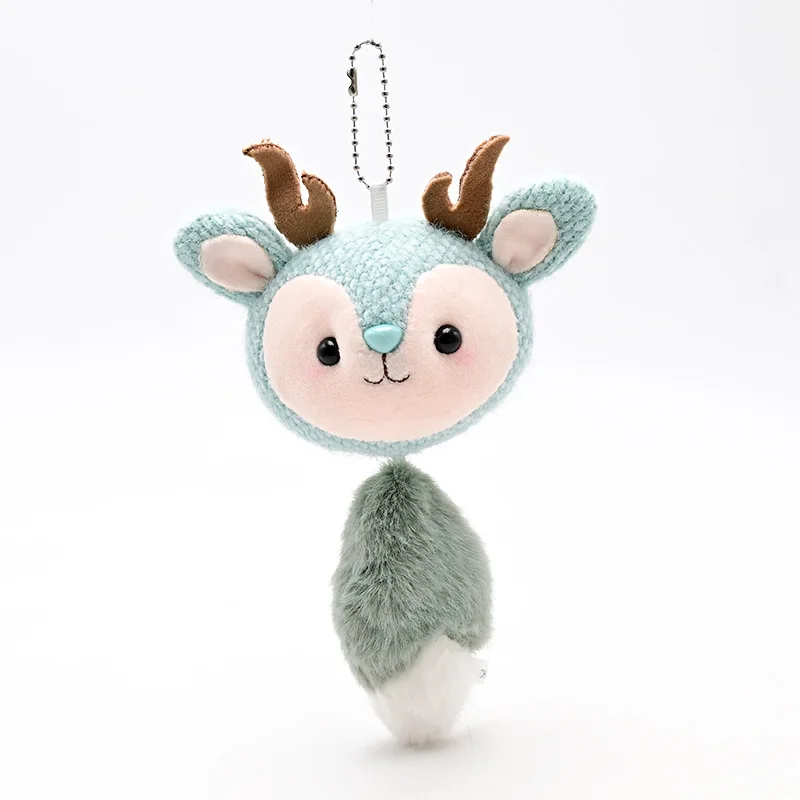 

Cute Auspicious Little Longtail Deer Keychain Fashione New Exquisite Boutique Bagdecorate Pandent Soft Birthday Christmase Gift