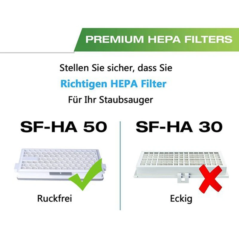 3 Pack Replace Filters For Miele Airclean SF-HA 50 Models S4 S5 S6 S8 S8000 S6000 S5000 S4000 Complete C1 C2 C3