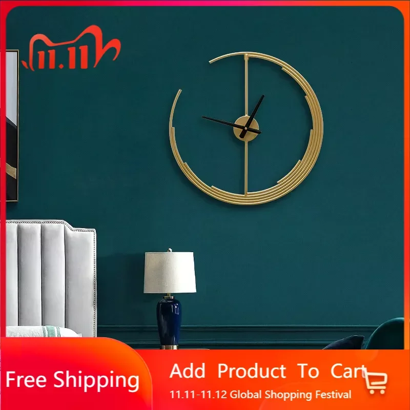 

Silent Room Wall Clock Hanging Luxury Nordic Decorative Vintage Clocks Wall Modern Home Decor Duvar Saati Living Room Decoration