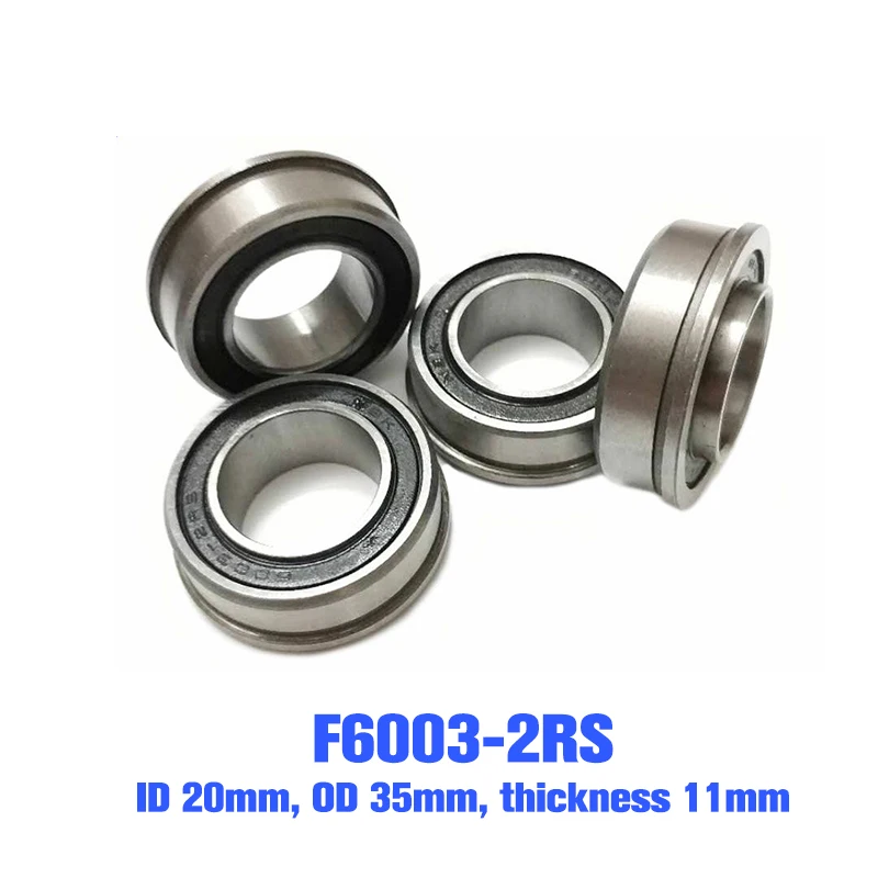 

F6003-20-2RS Flange Deep Groove Trolley Ball Bearing 20x35x11mm Sealed Wheelbarrow