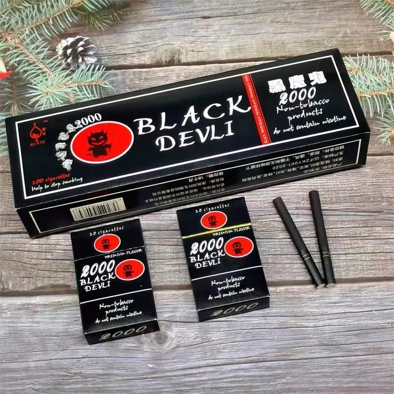 Новый черный дьявол шоколад чай сигарета тонкий женский здоровый без никотина