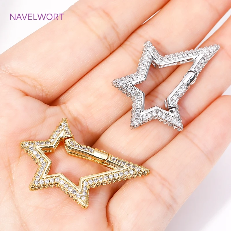 застежки для бижутерии Блестящая циркониевая БЫСТРОРАЗЪЕМНАЯ пружинная