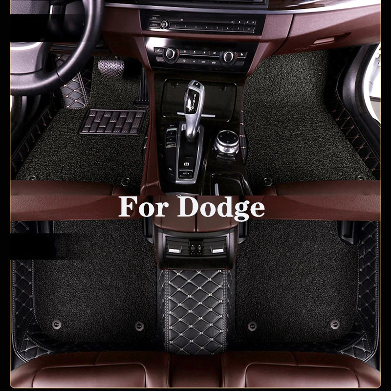 

High Quality Customized Double Layer Detachable Diamond Pattern Car Floor Mat For Dodge Dakota Nitro Stratus Auto Parts