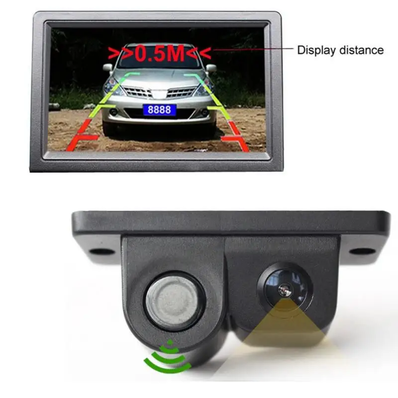 Car rear view camera Night vision LED light High definition Rearview Vehicle Camera Add Reversing sensor detector camera