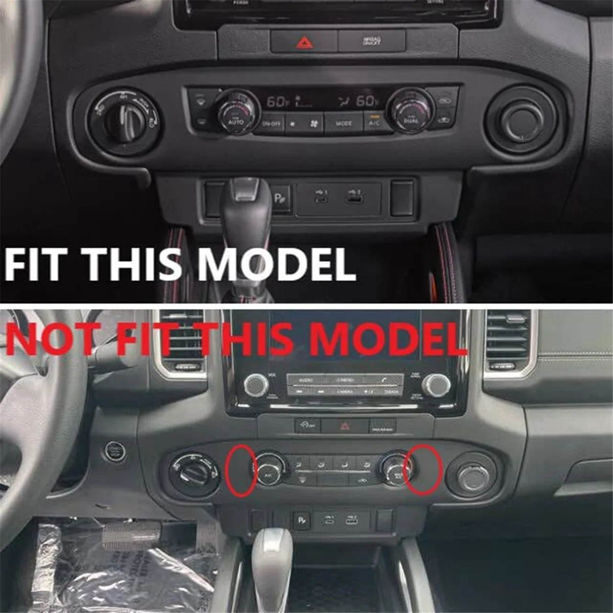 Для Nissan Frontier 2022-2024 центральная консоль панель переключателя кондиционера крышка