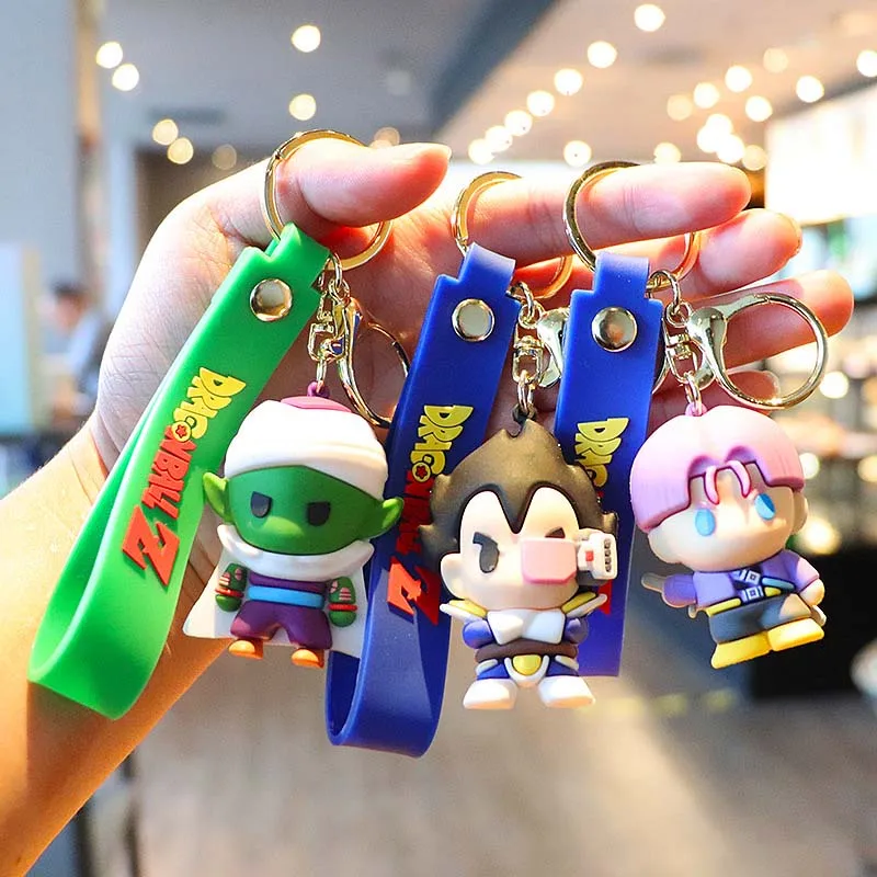 

Cartoon Dragon Ball Master Roshi Kakarotto Son Goku Keychain Piccolo Buu Vegeta Action Figures Key Chain Keyring Bag Pendant