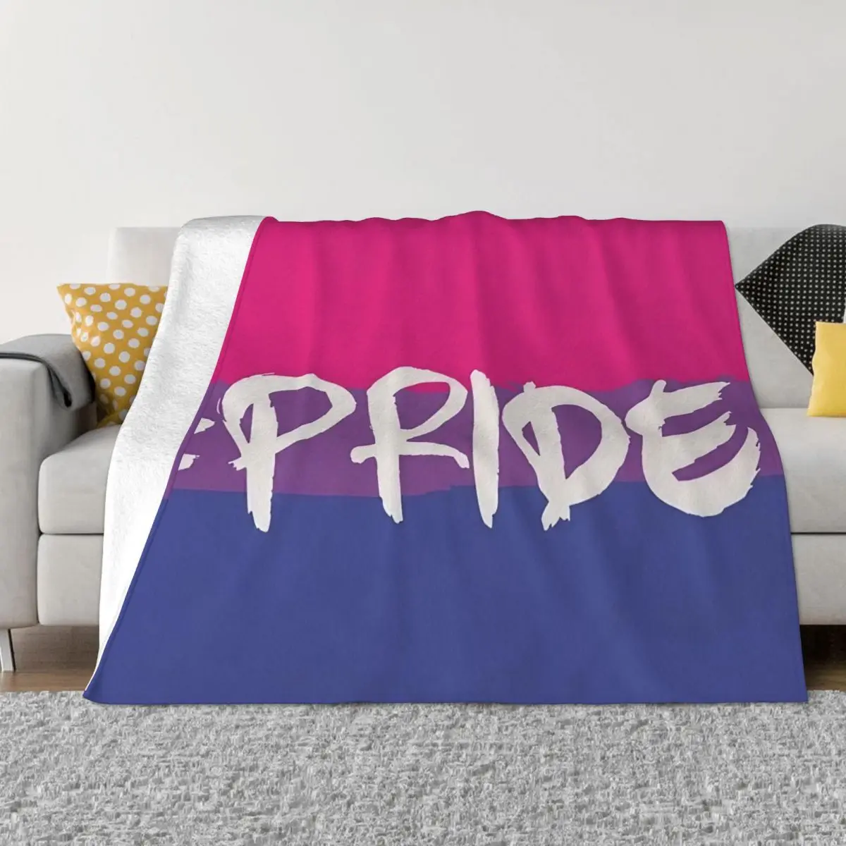 

Hashtag Pride Bisexual Blanket Fleece All Season Lgbt Yaoi Boy Love Portable Super Warm Throw Blanket for Bed Bedroom Bedspread