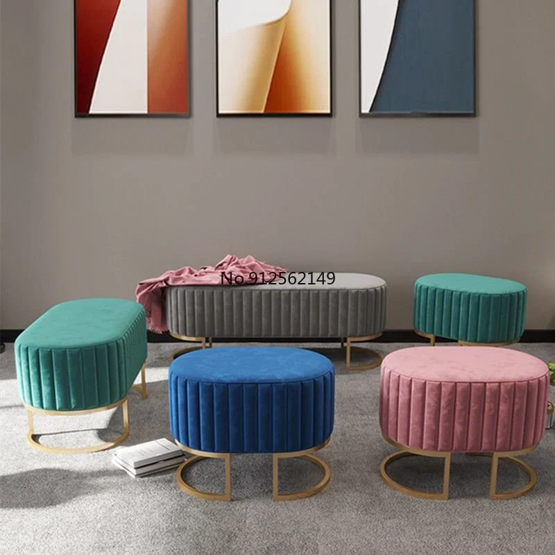 

Nordic shoe stool family door creative modern simple entry sofa stool bedroom porch net red footstool living room furniture