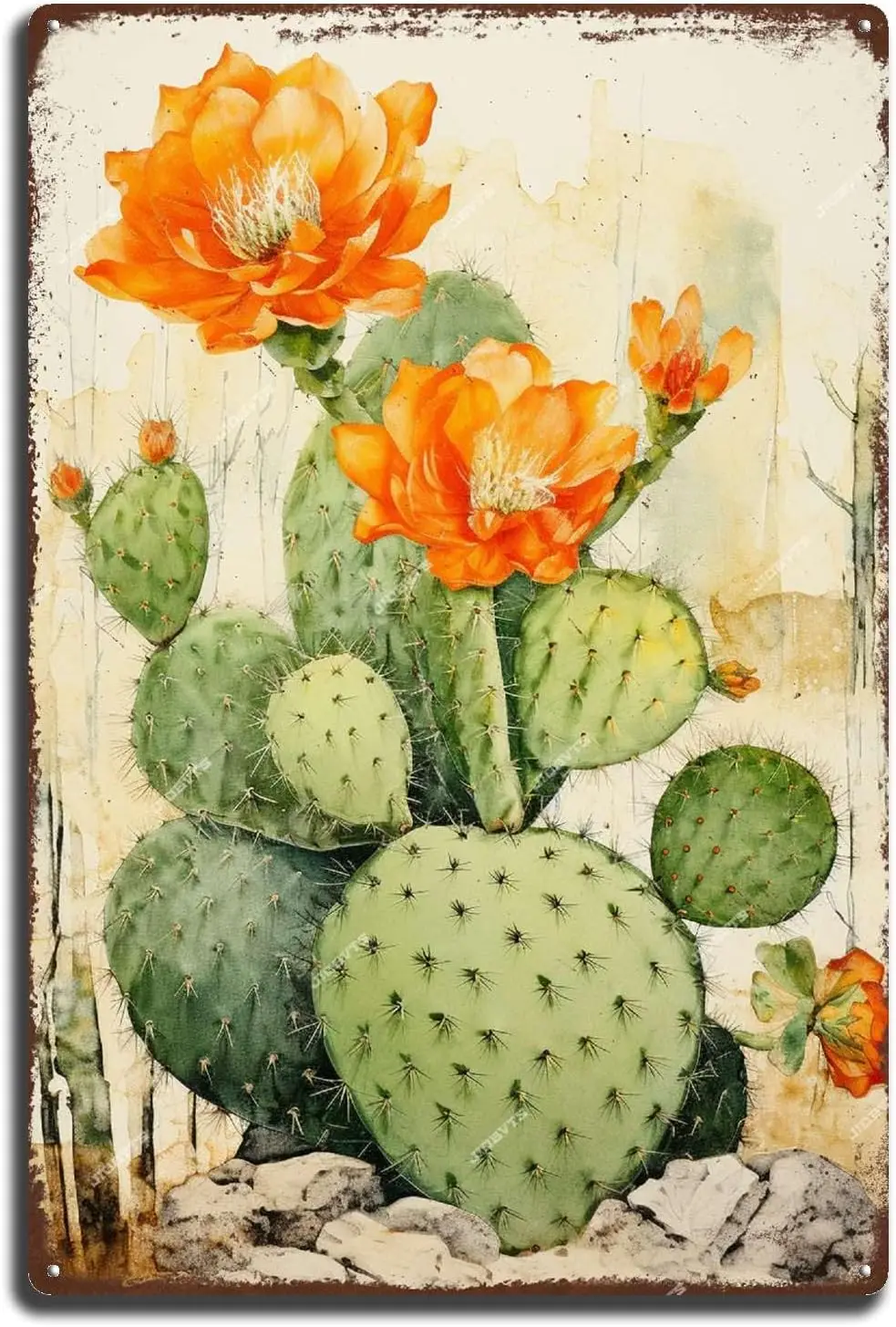 Алюминиевый знак 8 0x12 0 в стиле ретро опунция кактус винтажная жестяная вывеска