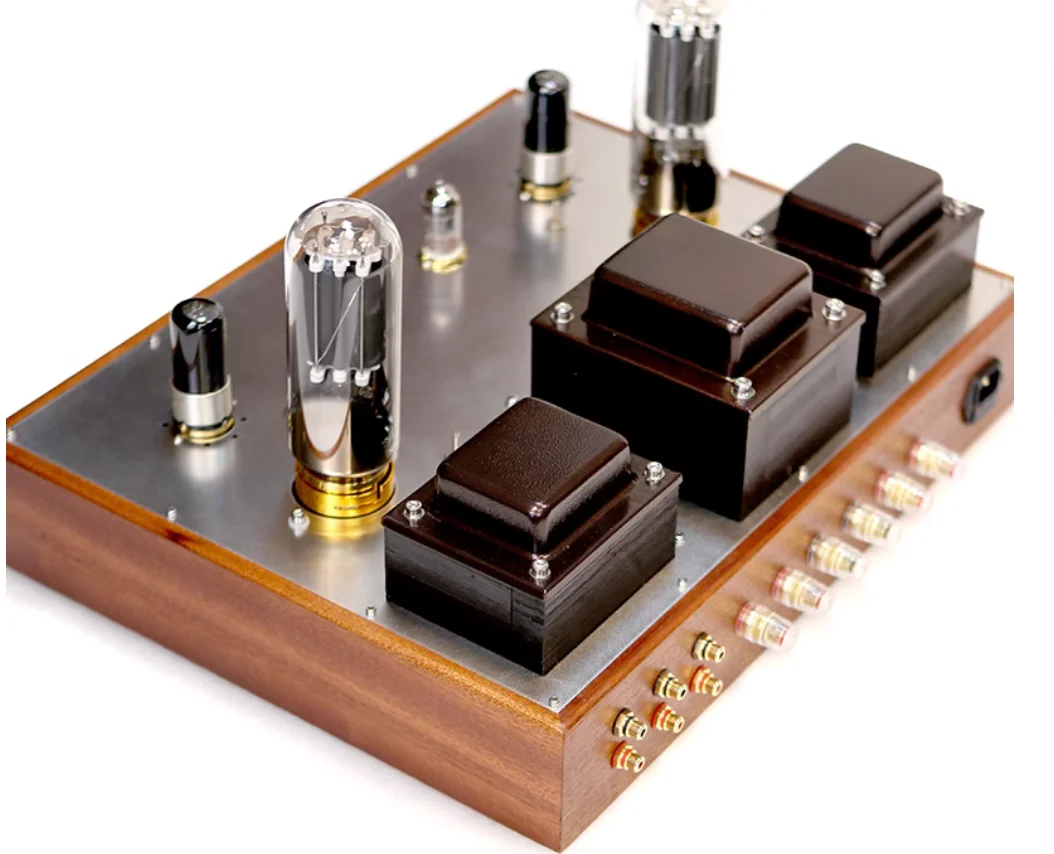 45WX2 805A 6P6P ECC82 Высокомощный односторонний ламповый усилитель класса A VU-метр шасси