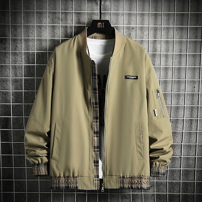 

Куртка-бомбер мужская в стиле Харадзюку, модная уличная одежда в Корейском стиле, повседневная куртка в стиле пэчворк, весна 2023