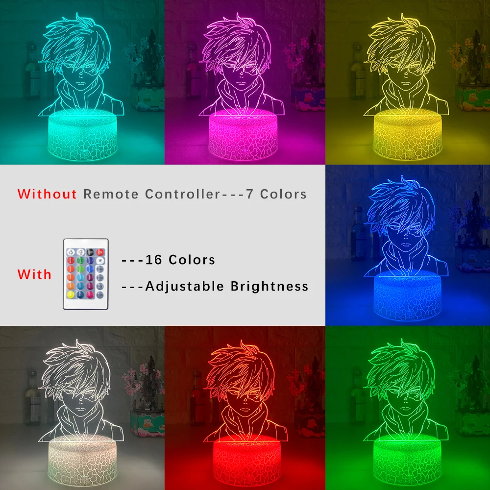 Фото Anime My Hero Academia Shoto Todoroki Face Design Led Night Light Lamp for Kids Child Boys Bedroom Decor Acrylic Table Gift Освещение Anime My Hero Academia Shoto Todoroki Face Design Led Night Light Lamp for Kids Child Boys Bedroom Decor Acrylic Table Gift Освещение