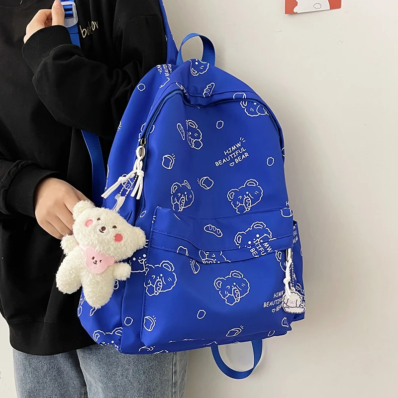

Женская дорожная сумка светильник и Lovely Lady, модная школьная сумка для девочек-подростков, 2022, водонепроницаемый нейлоновый женский рюкзак с мультяшным принтом