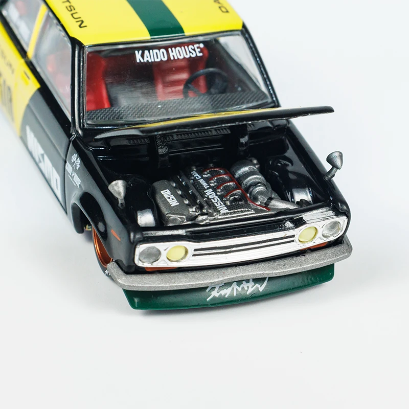 Kaido House + MINIGT 1:64 Модель автомобиля Datsun Street 510 Racing V2 Литой автомобиль из сплава # ХМГ131