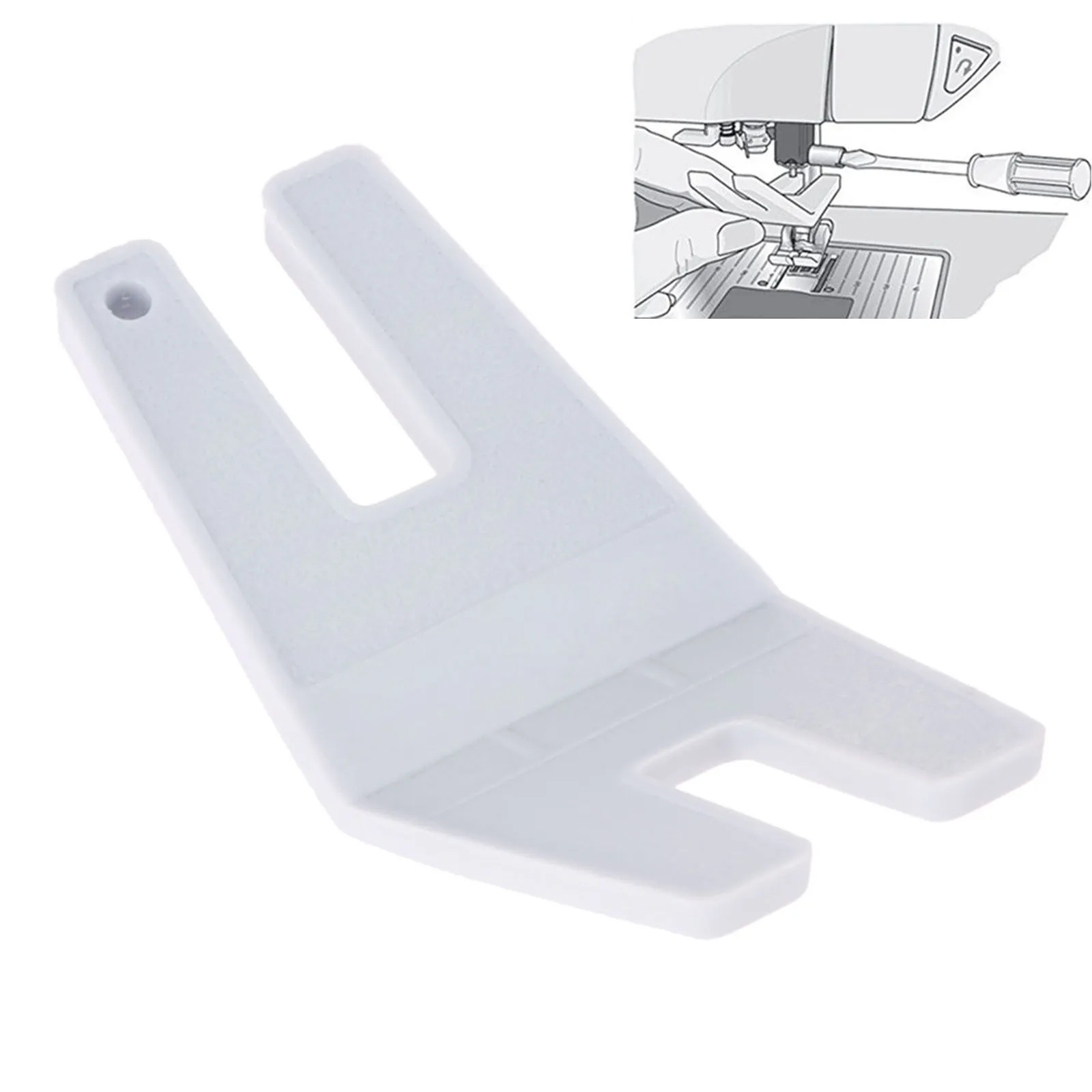 

1pc Plastic Button Clearance Plate Reed Presser Foot Hump Jumper fit All Husqvarna Viking Sewing Machines 3.5*3.5*2.5cm tools