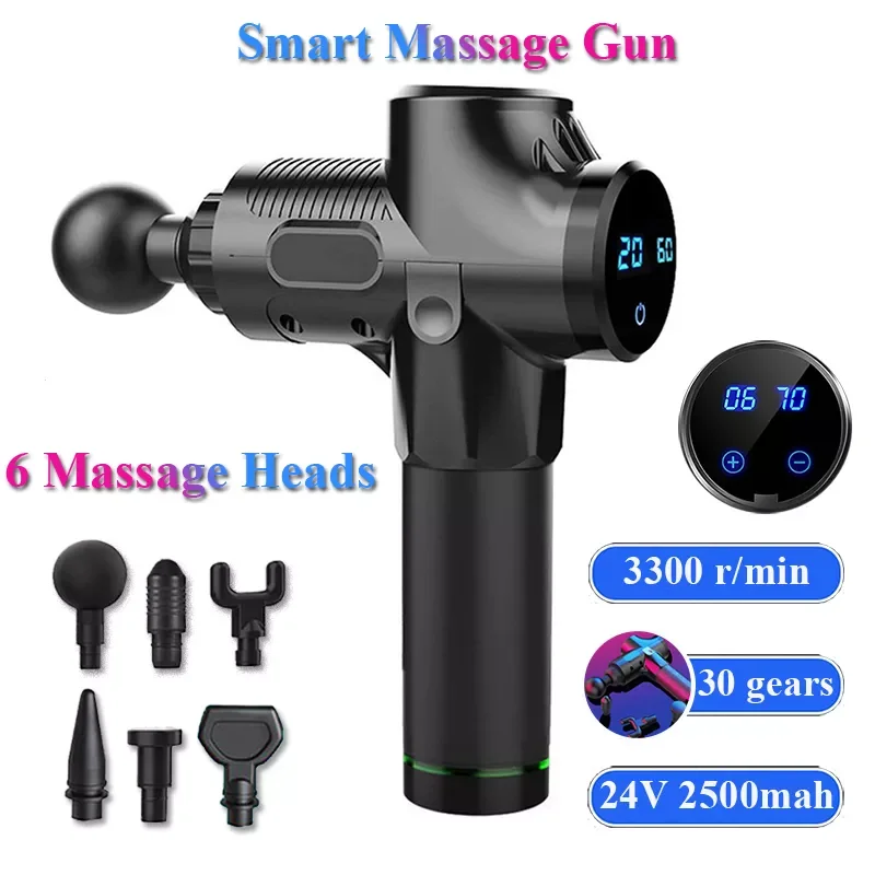 

NEW2023 30 Speed High Frequency Therapy Massage Gun Muscle Relax Deep Tissue Neck Body Relaxation Fitness Sport Massager