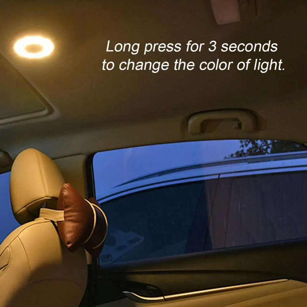 

Rechargeable Car Auto Interior Magnetic Ceiling Dome Lamp LED Reading Light