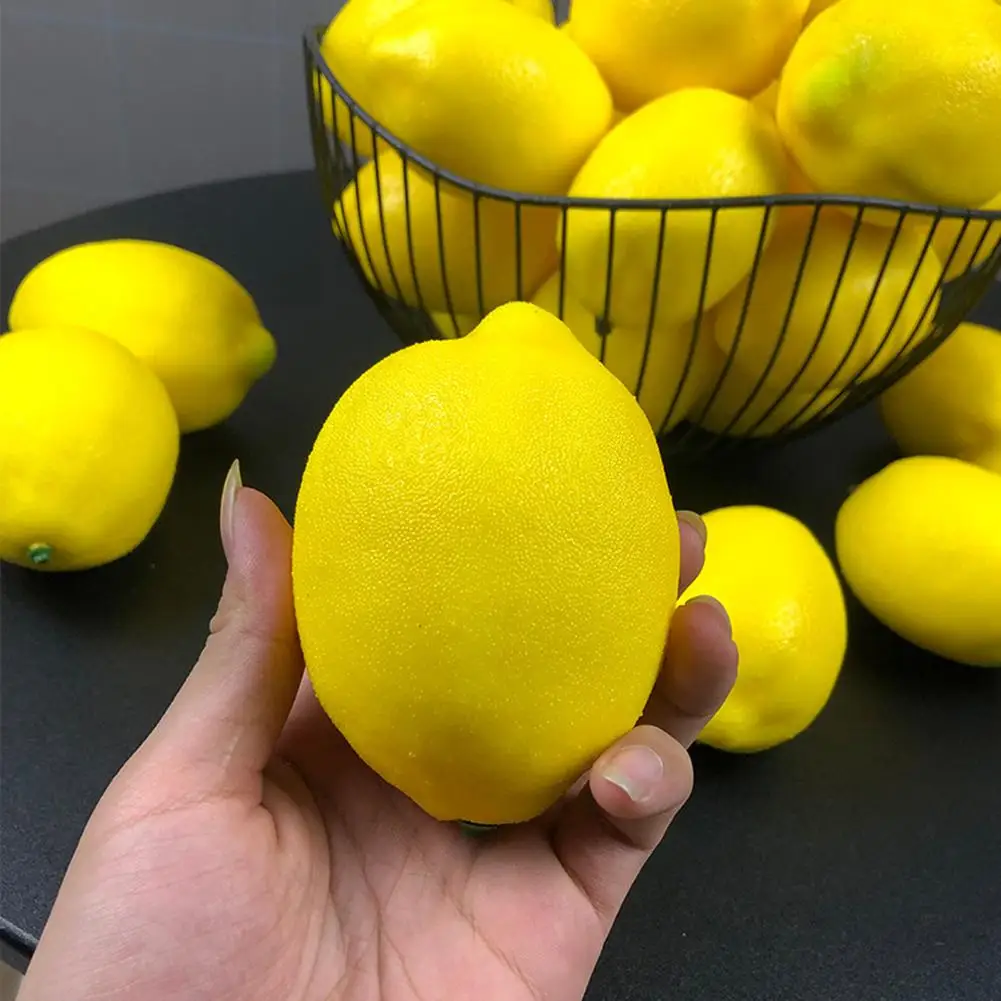 

[ READY STOCK ] 12pcs Artificial Fake Lemons Realistic Faux Fruits Photography Props For Home Kitchen Table Decoration