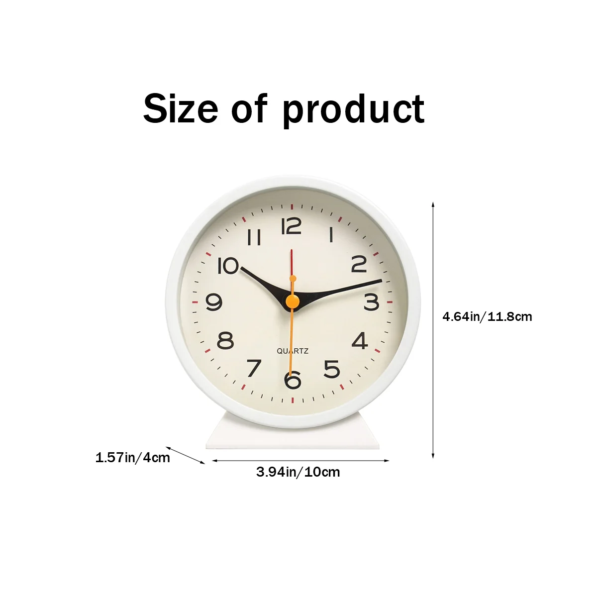 4.5 Inch Battery Operated Antique Retro Analog Alarm Clock, 