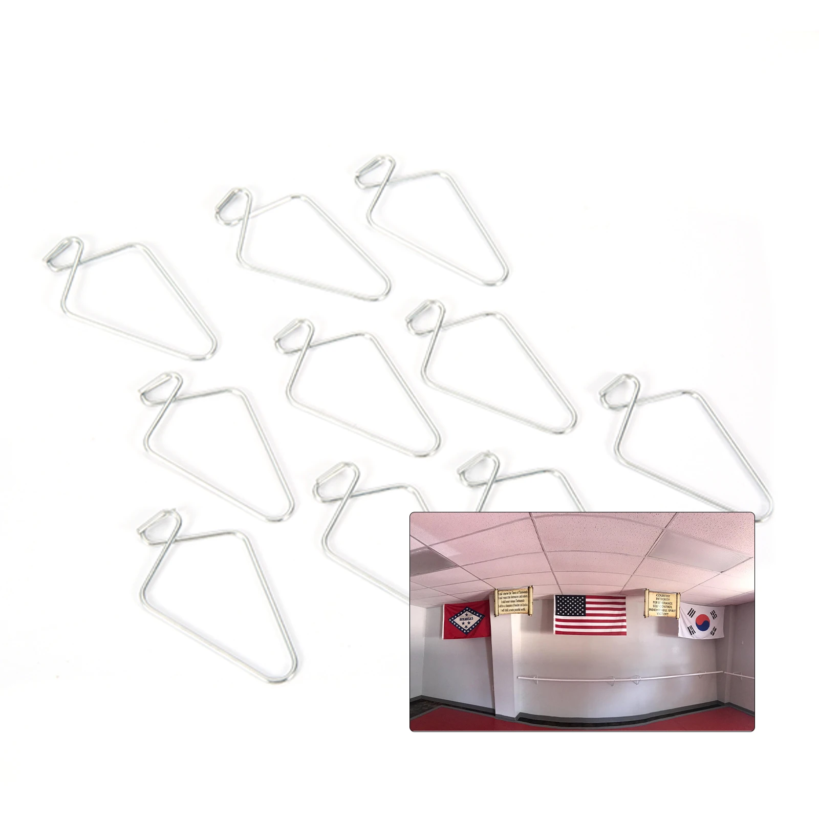 

Ceiling Hook Ceiling Grid Metal Hook for Wedding Conference Room Birthday Party Shop Supermarket or Christmas Decorations