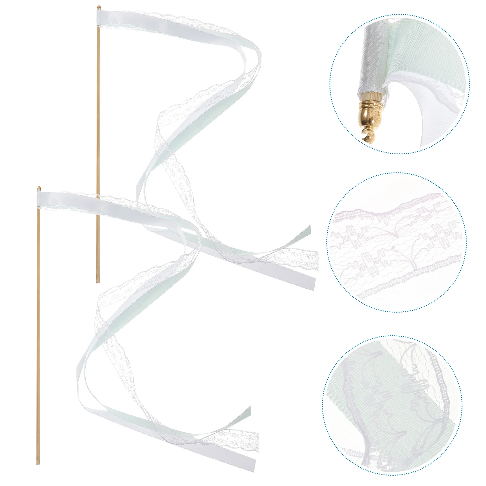 

10pcs Wedding Fairy Wands Streamer Wands Ribbon Sticks Wedding Party Streamers
