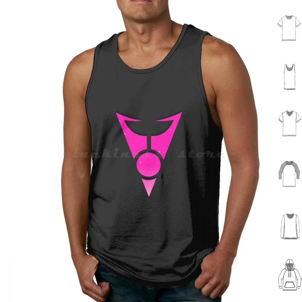 Фото Розовый логотип Irken [ Invader Zim] Майки с принтом из хлопка Invader Zim Irken Symbol Fan Art №1