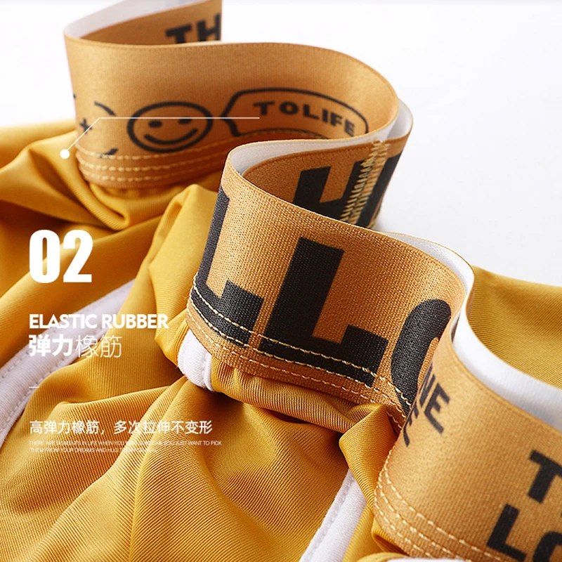 4PCS Soft Ice Silk Men Boxer Breathable Comfy Casual Shorts Bulge Pouch Underpants Male Panties Fashion Printed Underwear